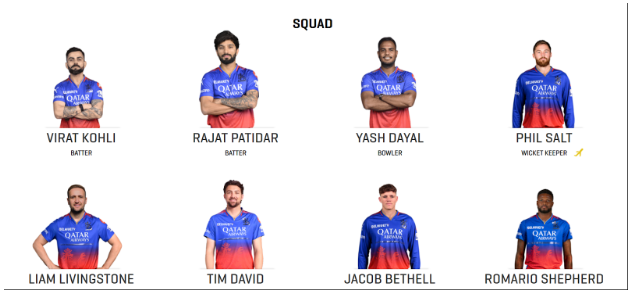 RCB Team Players RCB Team Players
